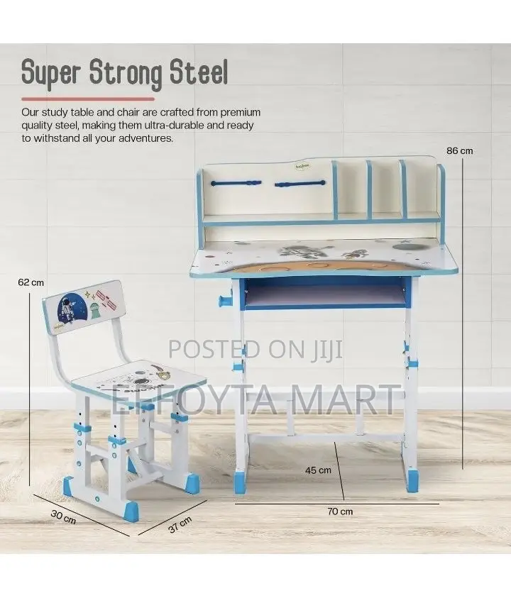 Children's Study Table And Chair ዘመናዊ የልጆች የጥናት ጠረጴዛ እና ወንበር
