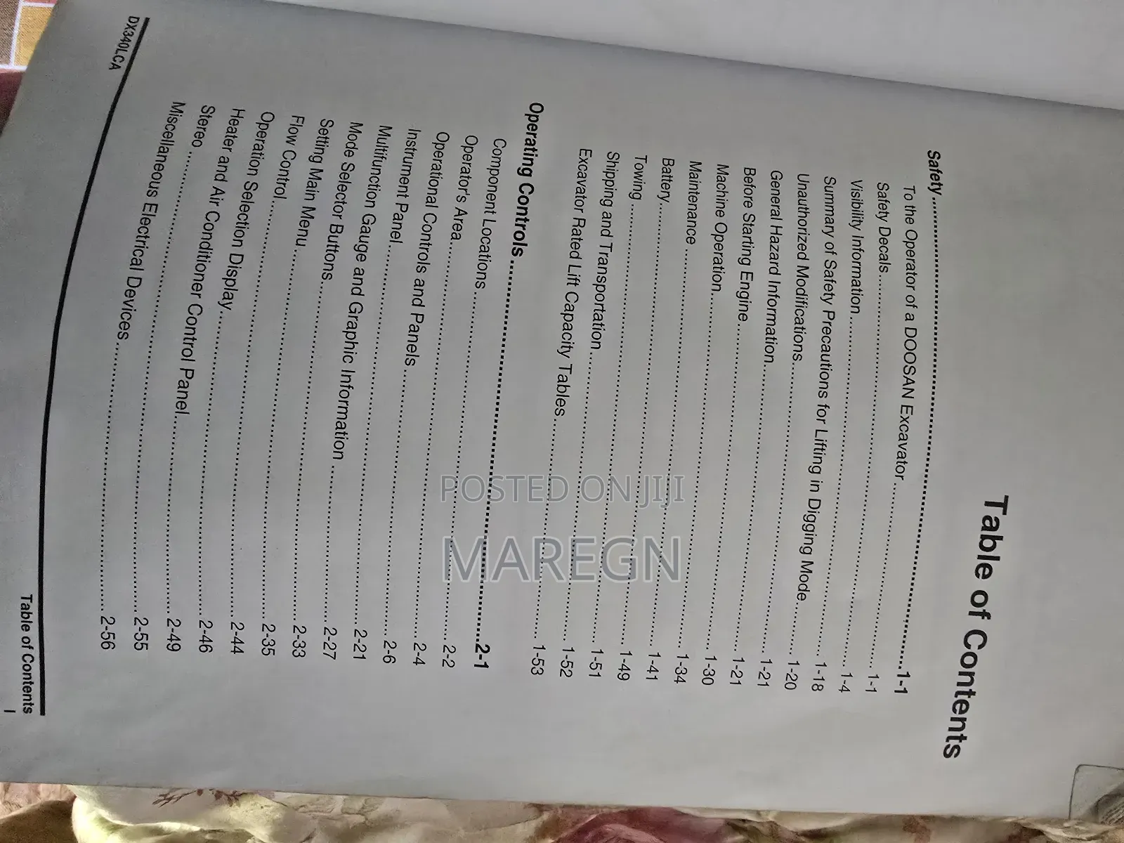 Doosan Excavator Operation Maintenance Manual – Dx340lca