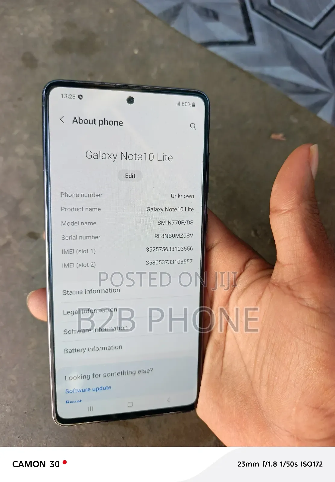 Samsung Galaxy Note 10 Lite 128 GB Black