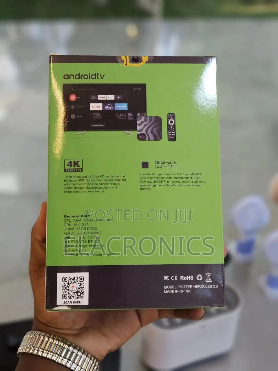 2026 New Android Tv Box (12gb Ram / 256gb) - Pozzer Hercules 2.0