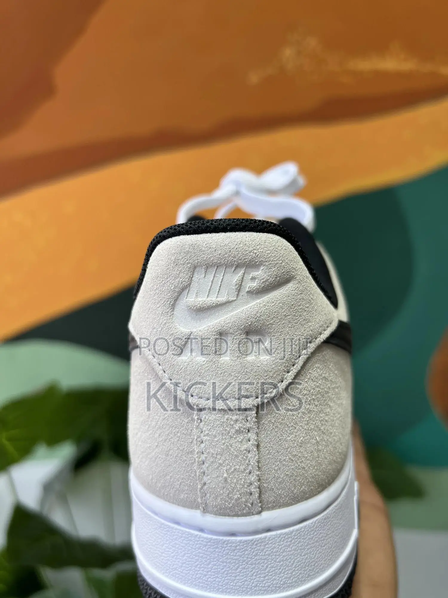 Nike Airforce Beige With Black Swoosh