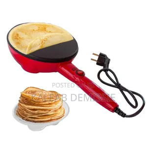 8-inch Portable Electric Crepe And Pancake Maker ሊጥ ዉስጥ የሚነከር የቂጣ መስሪያ