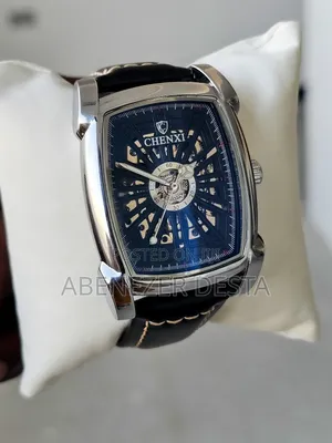 Chenxi Men's Automatic Mechanical Watch With a Black Leather Strap