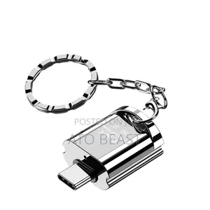 Type-C to Usb Hub for Flash Card Read Adapter With a Keychain Loop