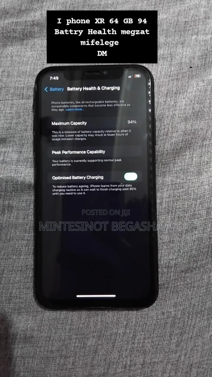 Apple iPhone XR 64 GB Black