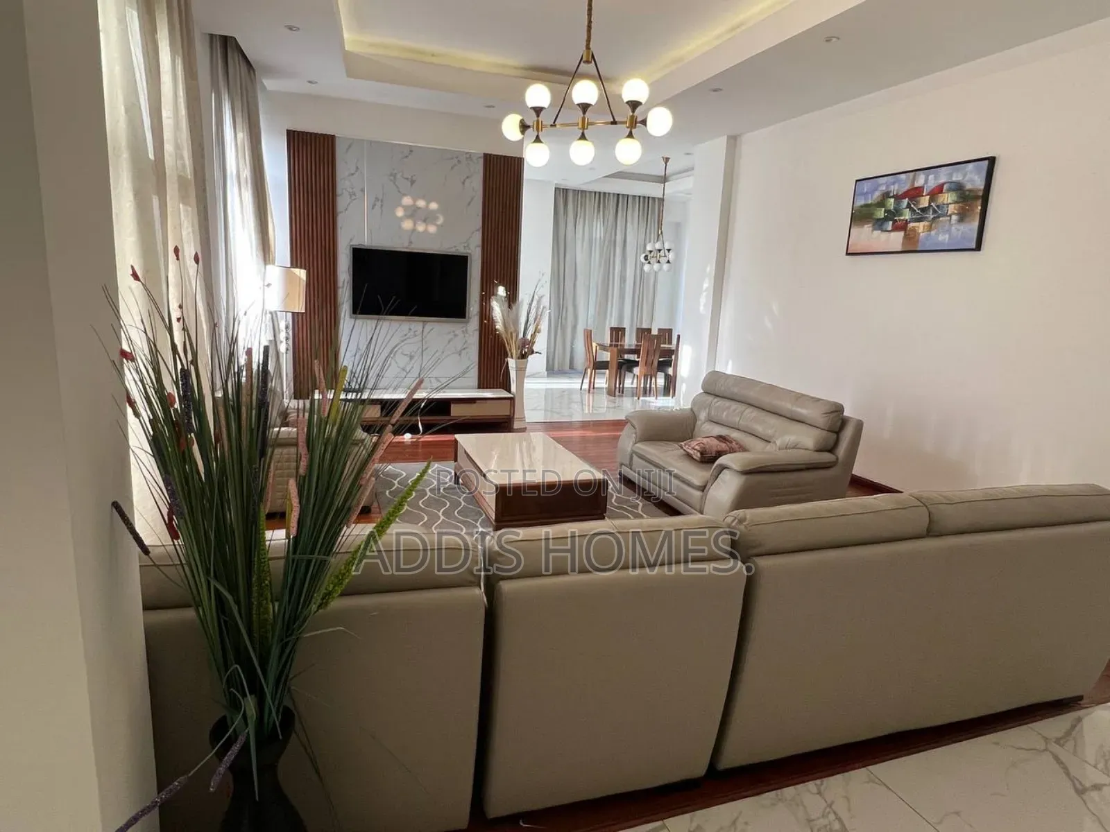 Furnished 4bdrm Apartment in Bole for rent