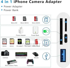 4in1 Multifunctional Sd/Tf Card Usb3.0 Reader for Lightning Adapter