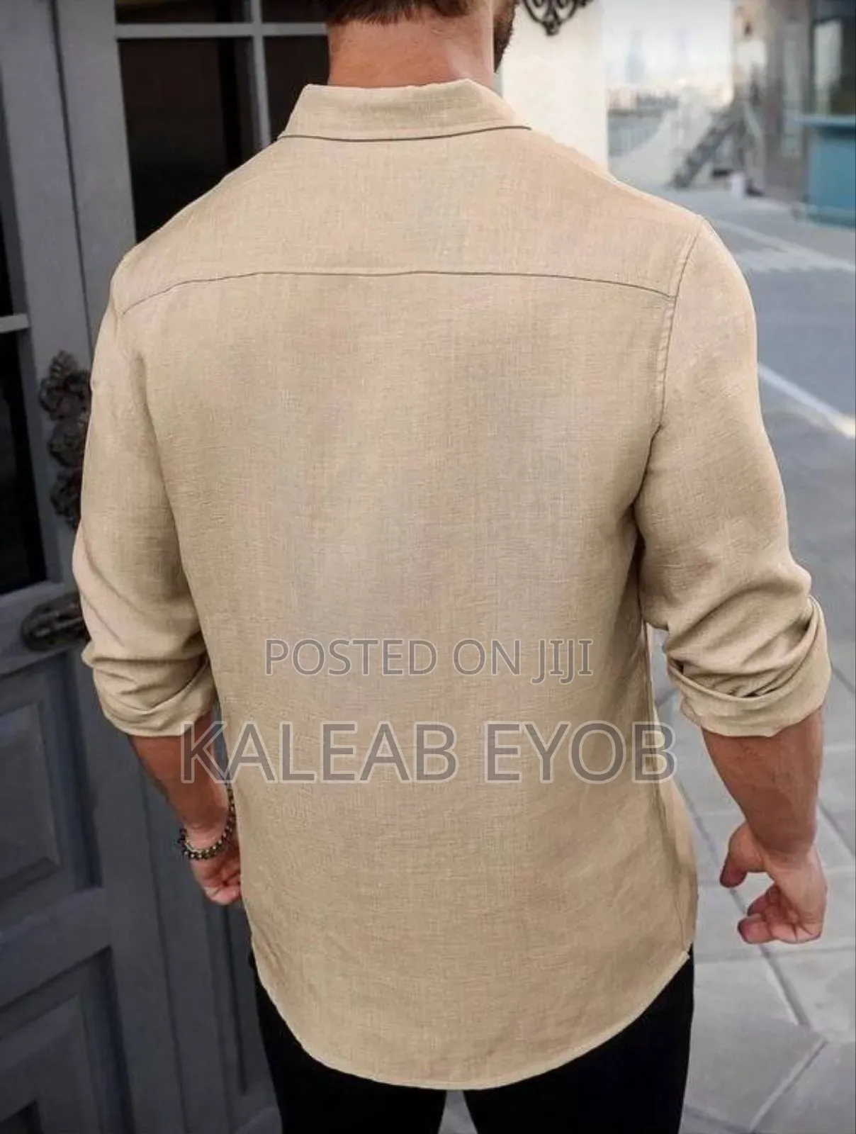 የወንድ እጀ ሙሉ ሸሚዝ