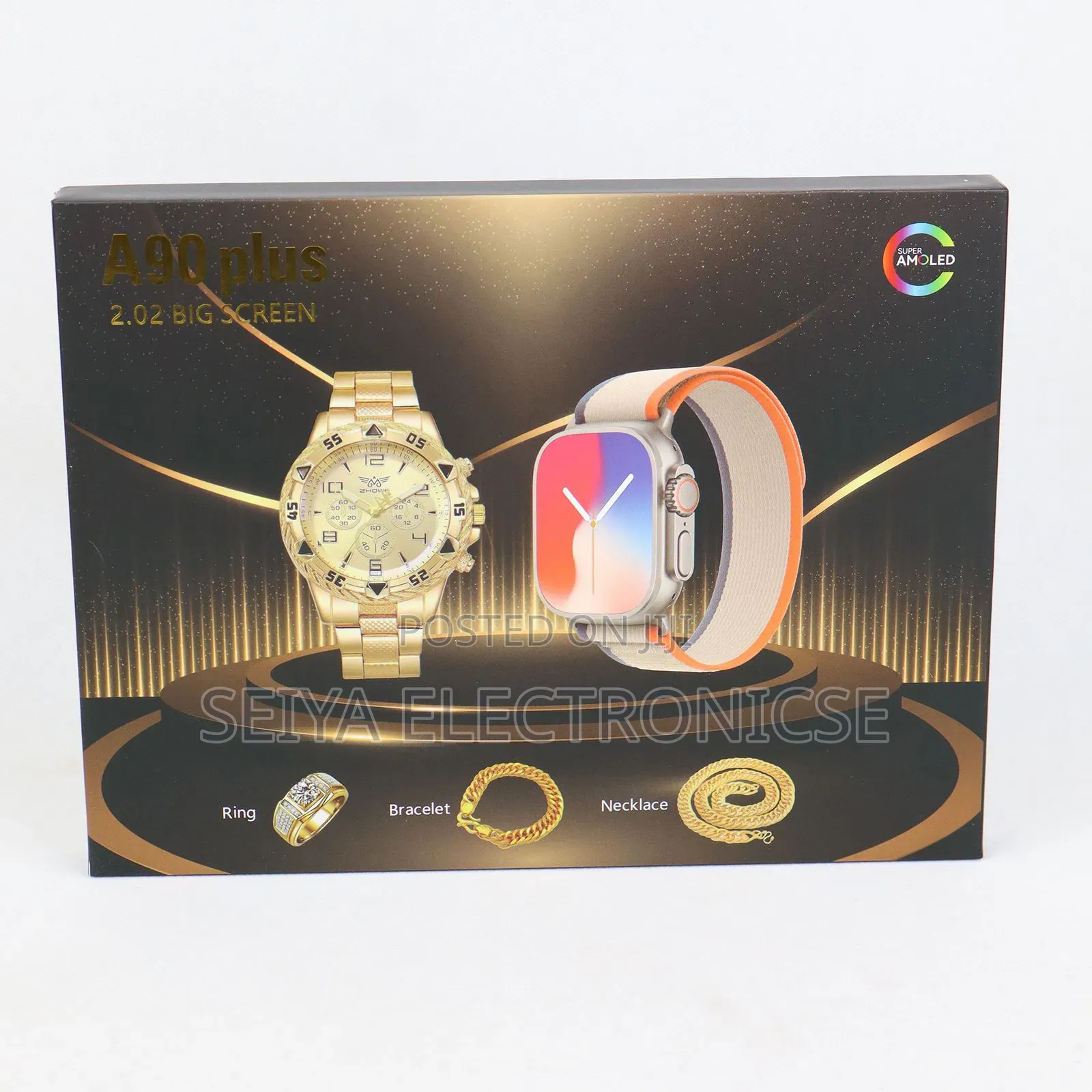 A90 Plus Smartwatch Set With Man