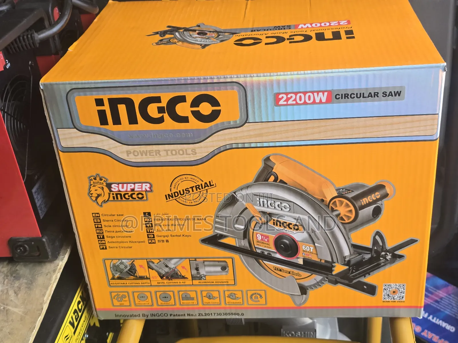 Ingco 91⁄4” (235mm) Circular Saw With Powerful