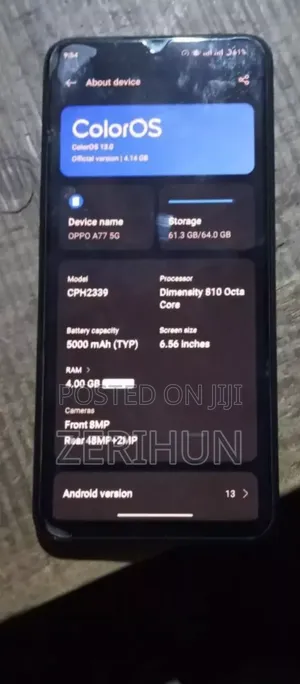 Oppo A77 4G 64 GB Black