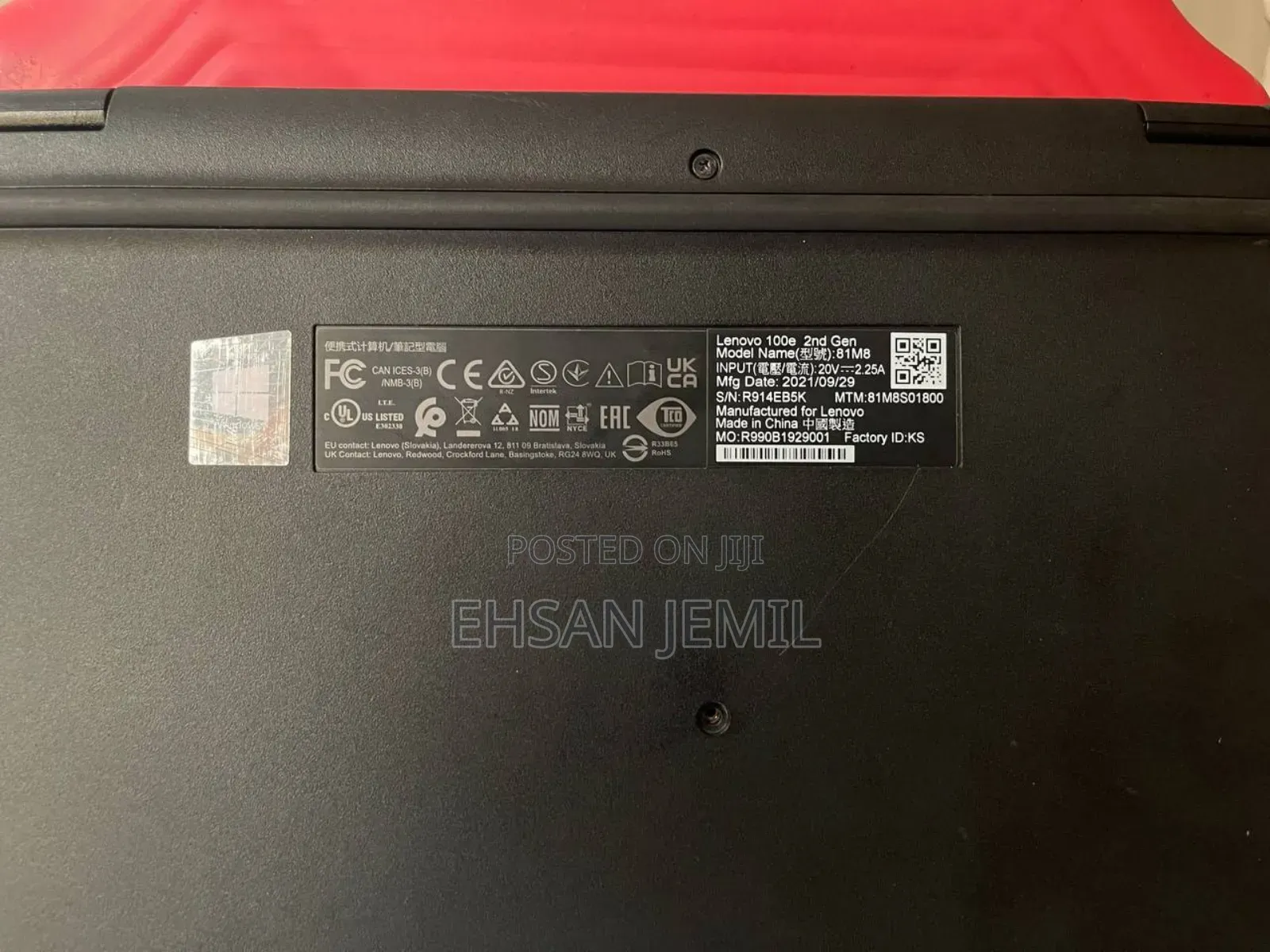 New Laptop Lenovo 100e 4GB Intel Celeron SSD 128GB