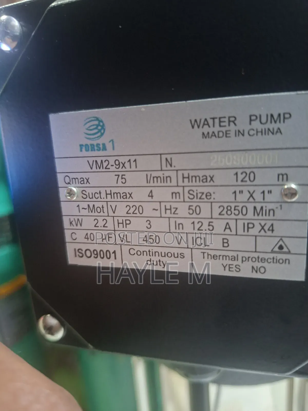 Forsa 3hp Vertical (Laviyajo)Water Pump