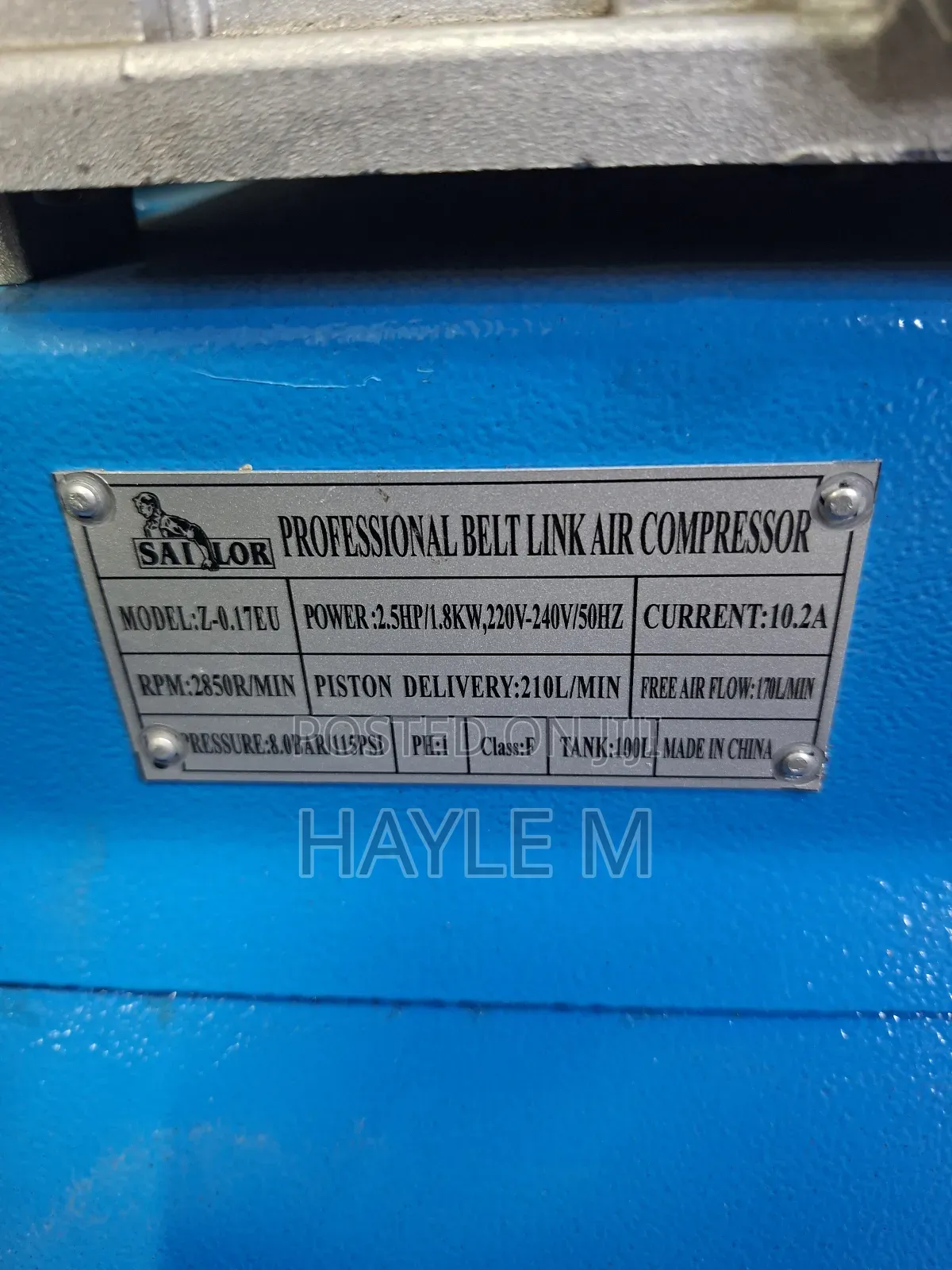 Sailor Air Compressor 100l