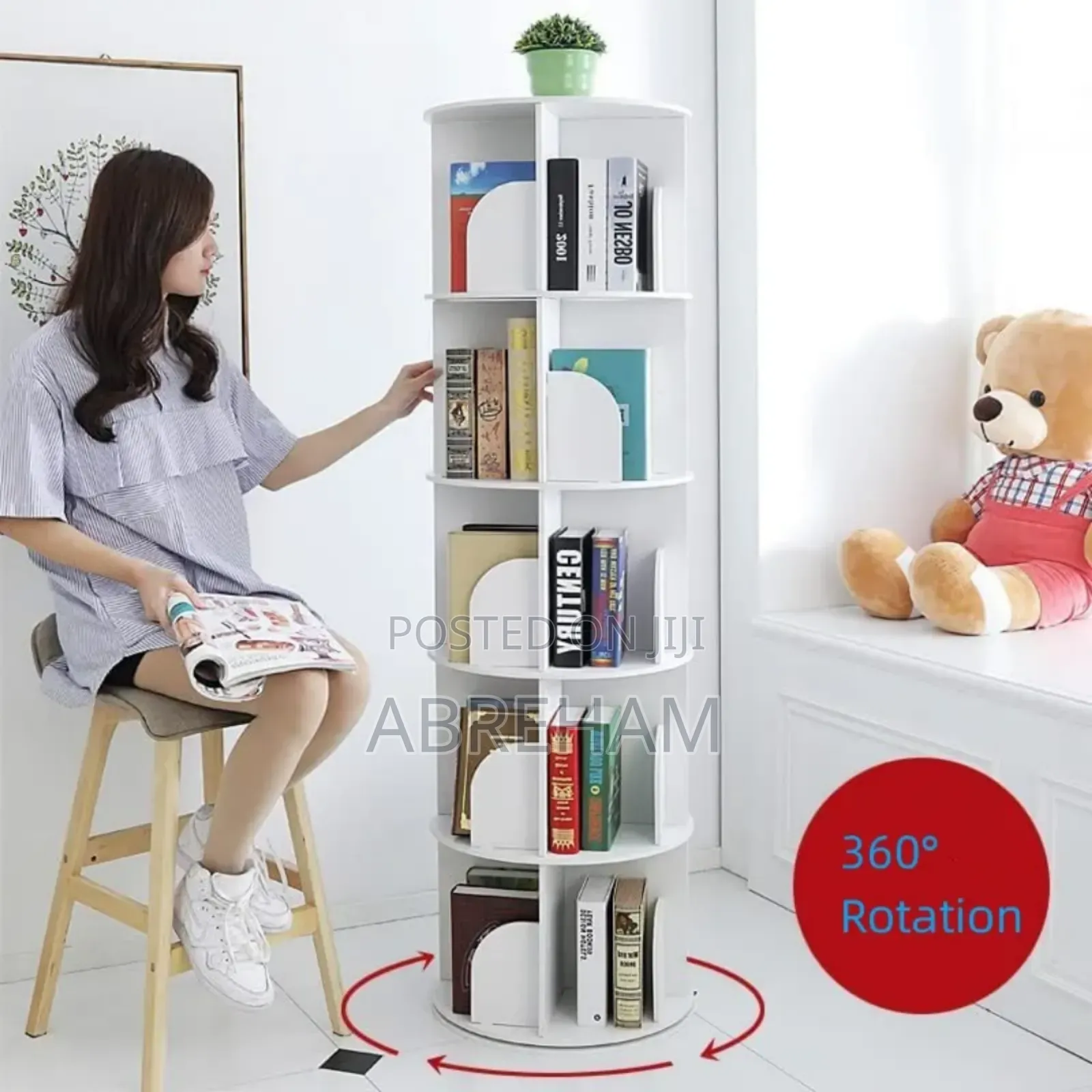 360° የሚሽከረከር የመፀሃፍ መደርደሪያ - Revolving Book Shelf