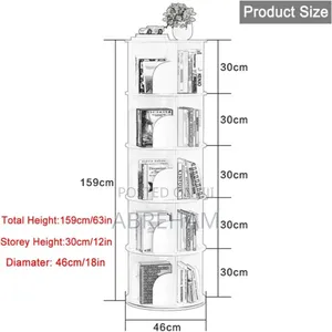 360° የሚሽከረከር የመፀሃፍ መደርደሪያ - Revolving Book Shelf