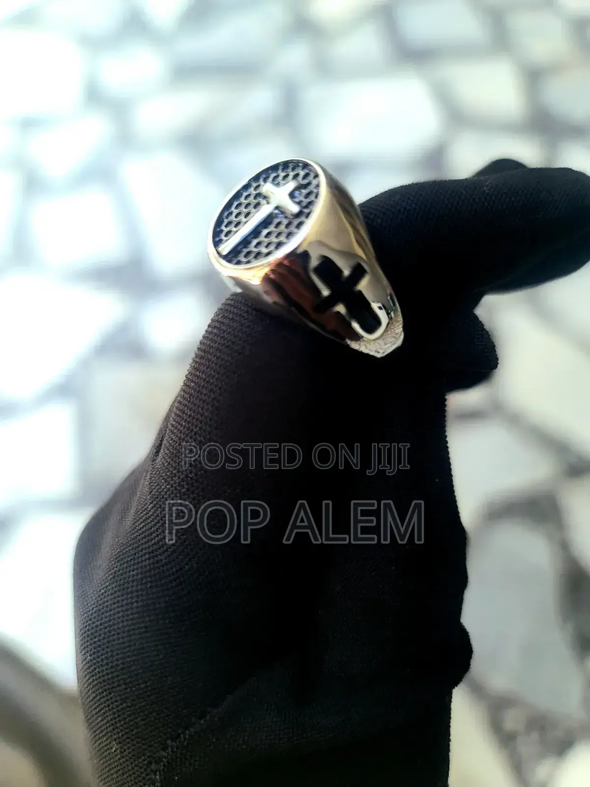 Men Cross Stainless Ring