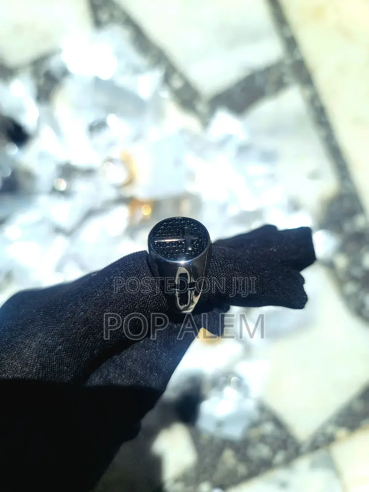 Men Cross Stainless Ring