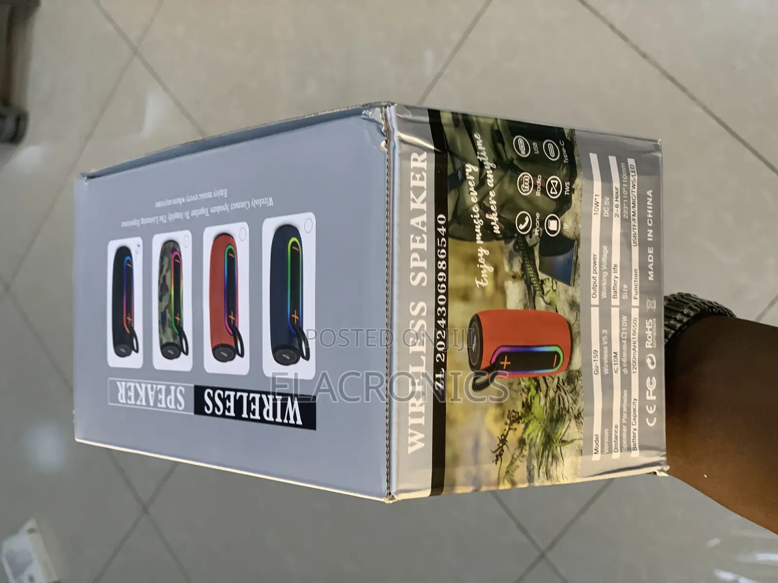 Hof Gu-159 Bluetooth Speaker (Type-C Charging + Tws)