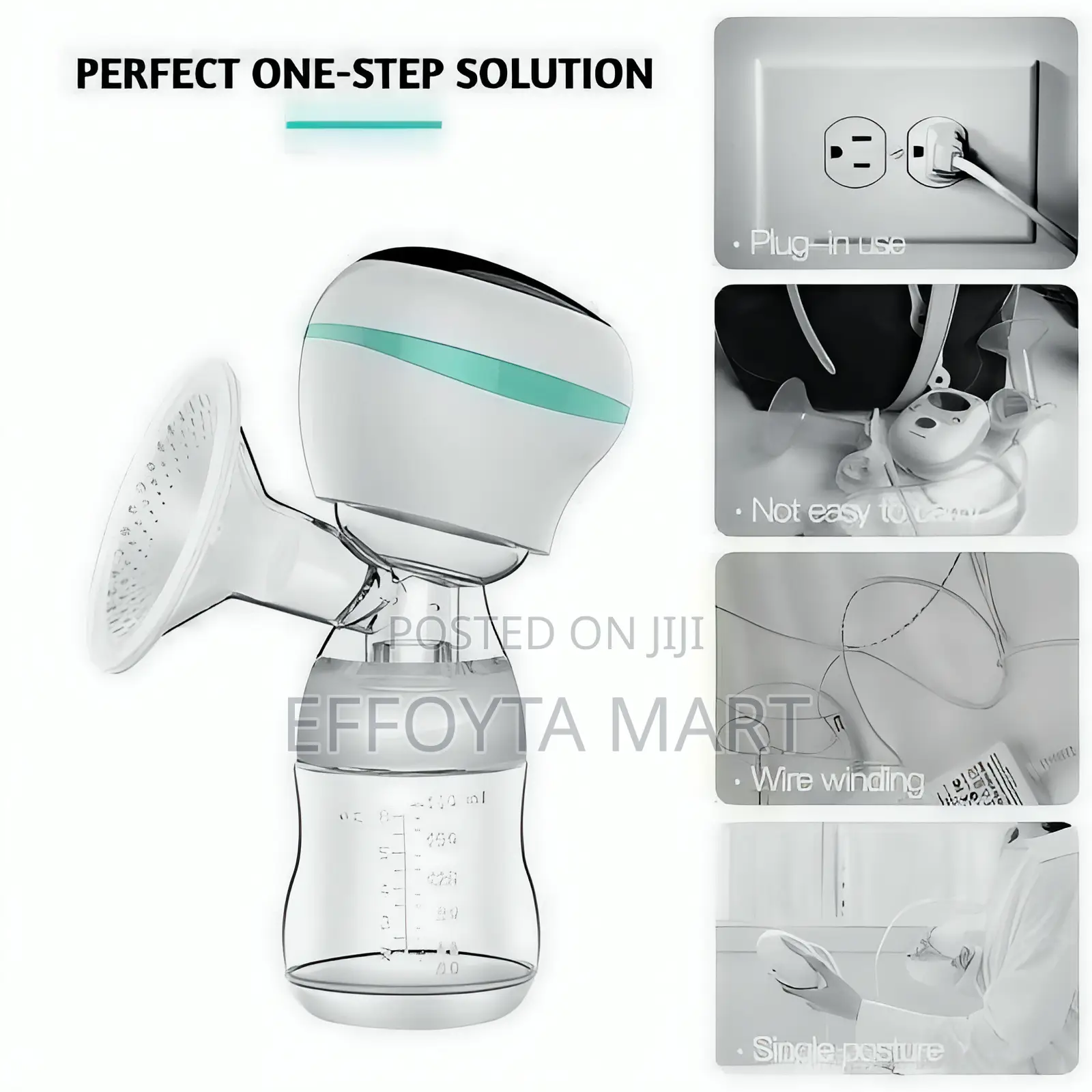 Wireless Integrated Electric Breast Pump ቻርጅ ተደርጎ የሚሰራ ጡት ማለብያ
