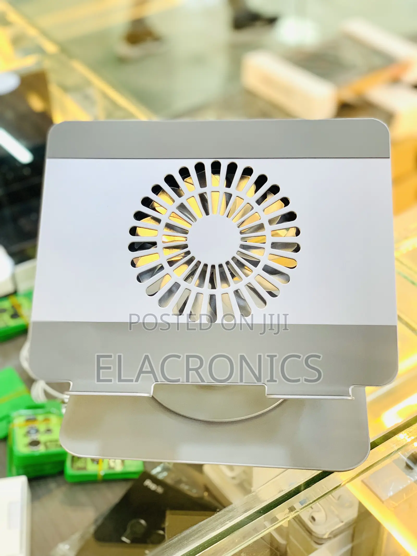 360° Rotating Aluminum Laptop Stand With Cooling Fan (Heavy Duty)