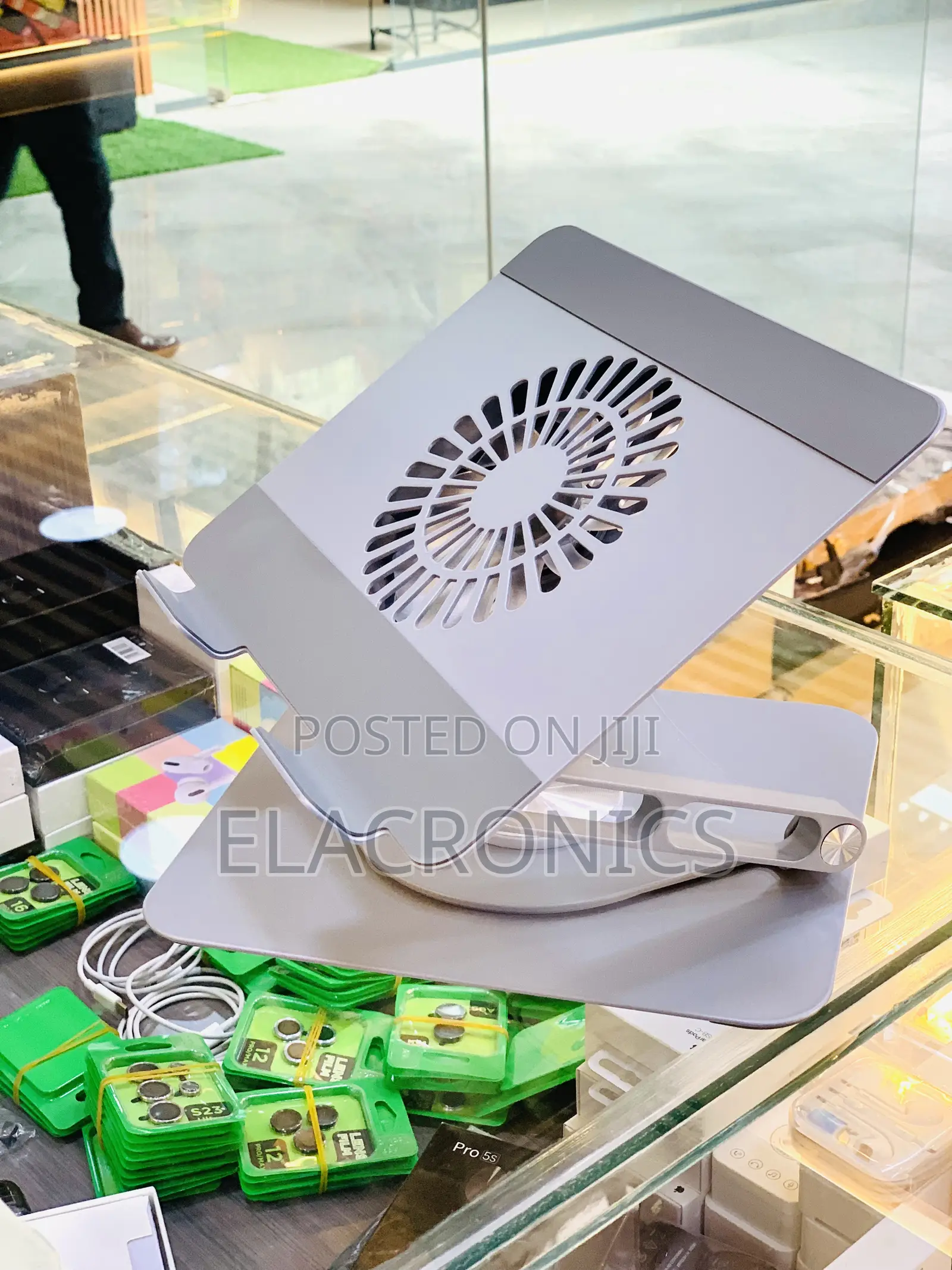 360° Rotating Aluminum Laptop Stand With Cooling Fan (Heavy Duty)