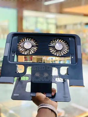 New Laptop Cooling Stand - Dual Fans + Phone Holder