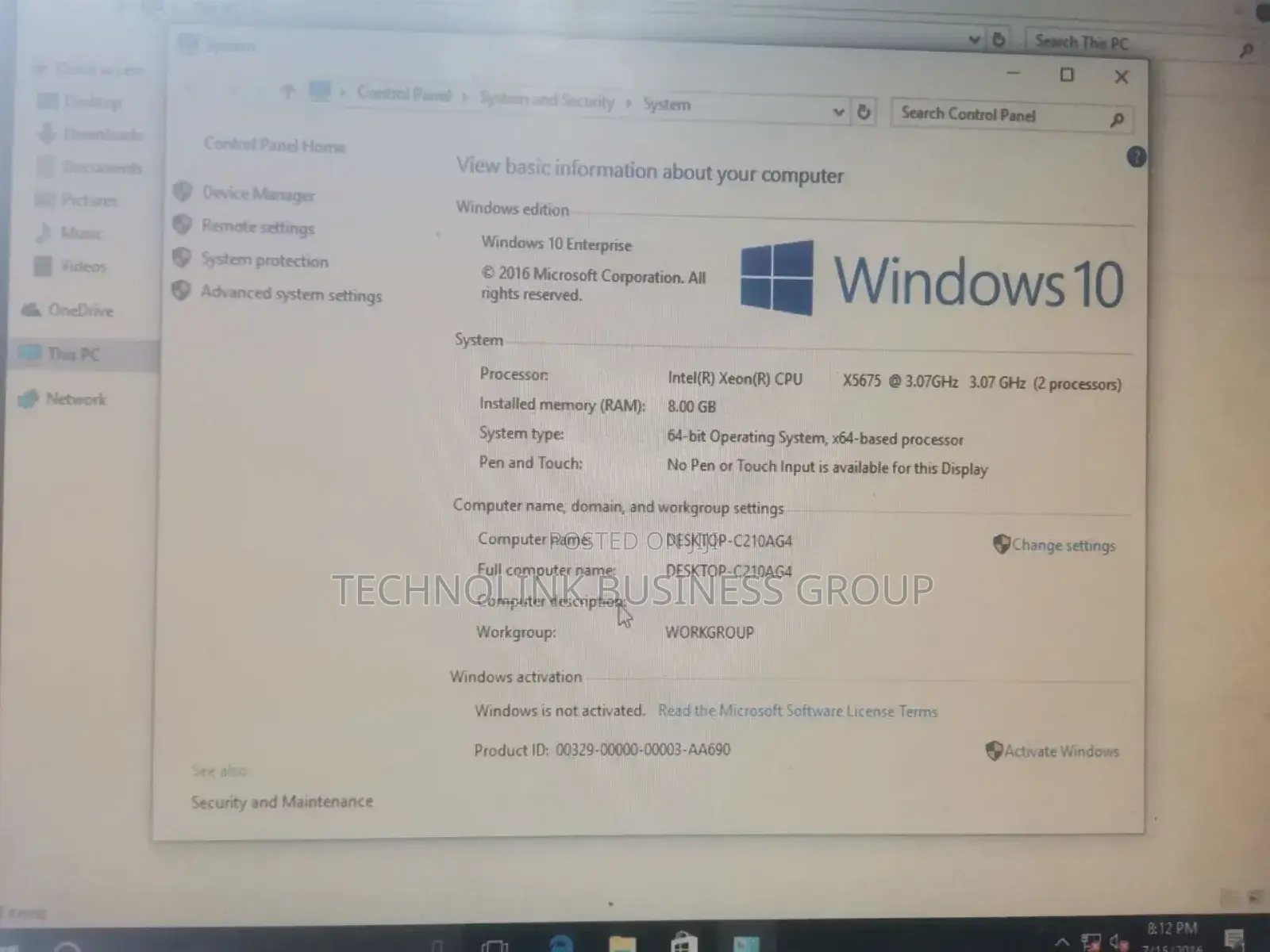 Server HP ProLiant DL 12GB Intel Xeon HDD 1T