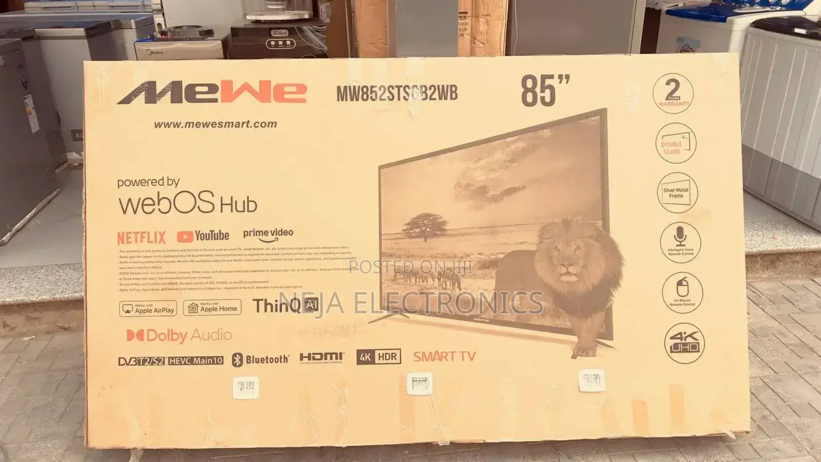 Mewe Tv 85inch Webos Hub for in Delivery