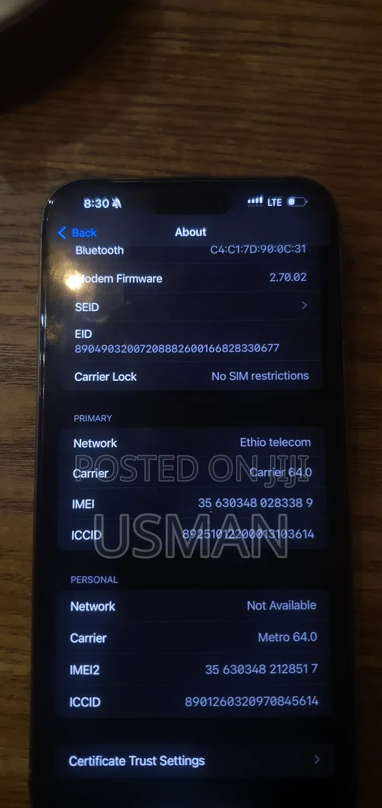 Apple iPhone 15 Pro Max 256 GB Silver