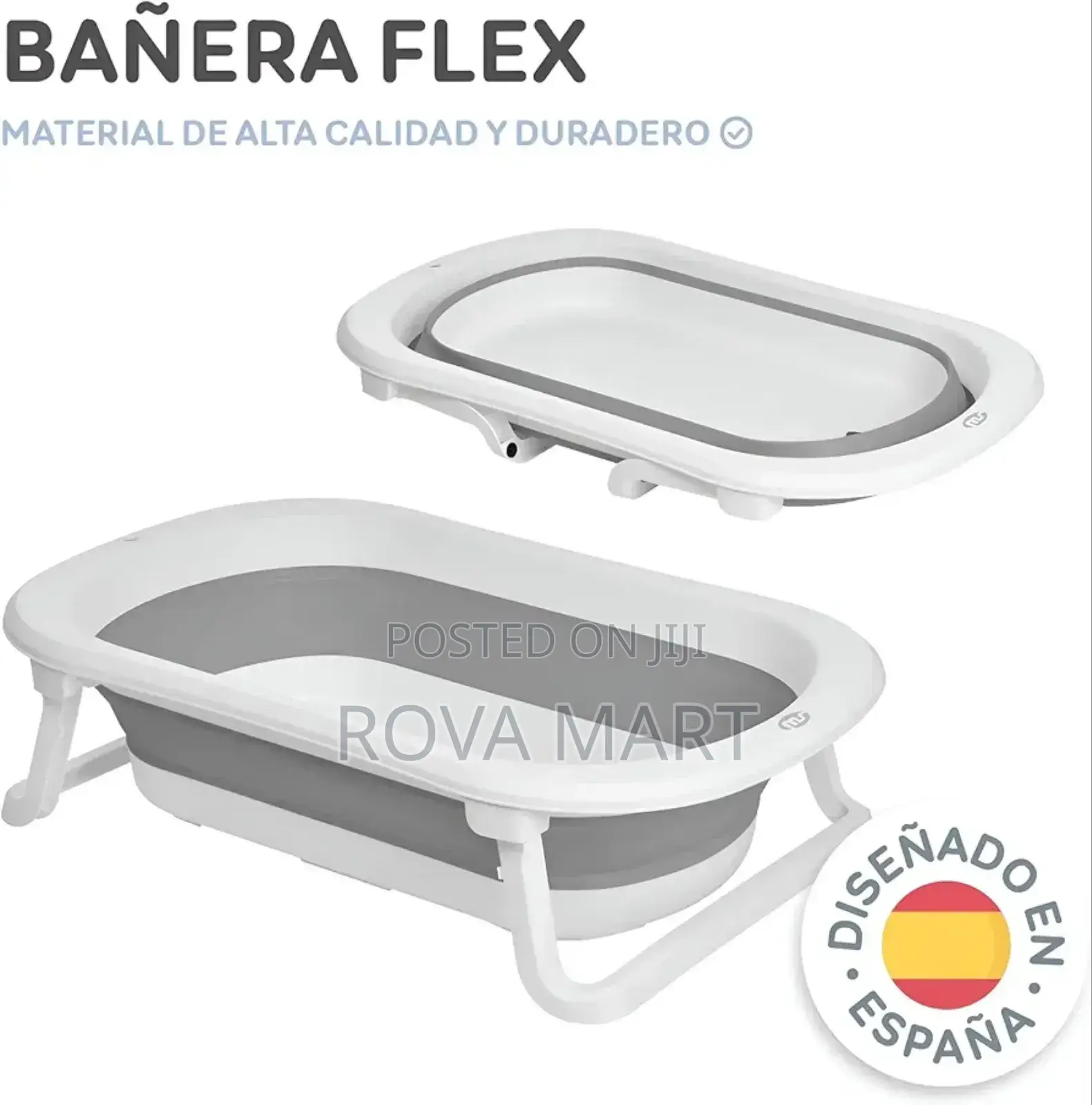 4‐Piece Set With Foldable Plastic Tub
