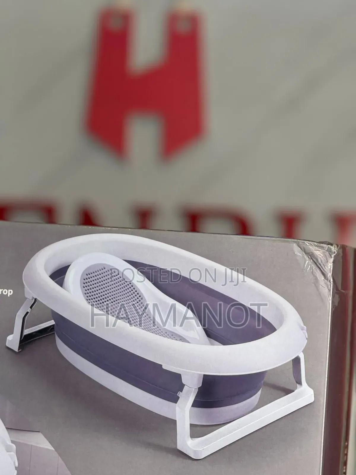 የራሱ ሙቀት መለኪያ ያለዉ Foldable Baby Bath Tub With Accessories 5-in-1