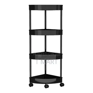 Corner Bathroom Storage Rack With Hooks