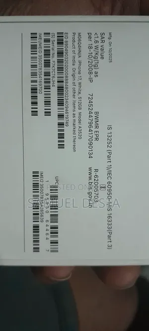 New Apple iPhone 17 512 GB White