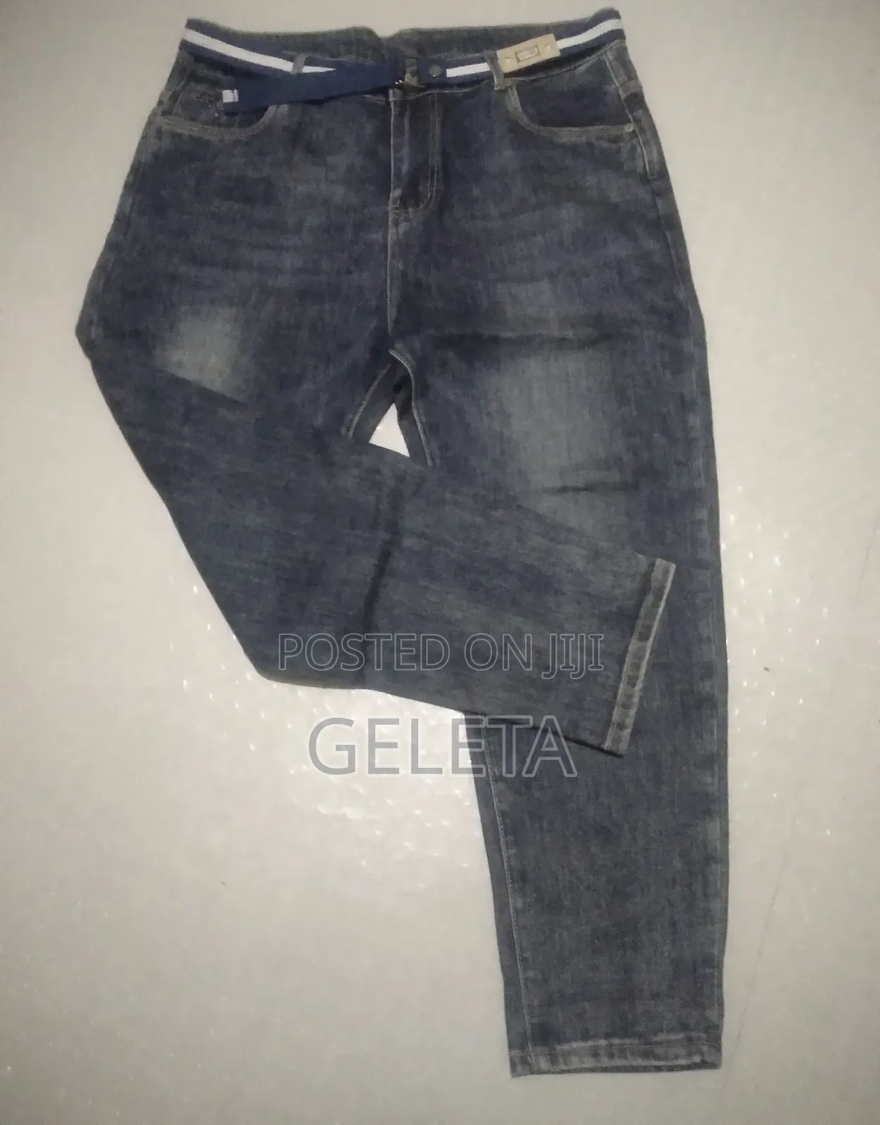 Straight-Leg Denim Jeans