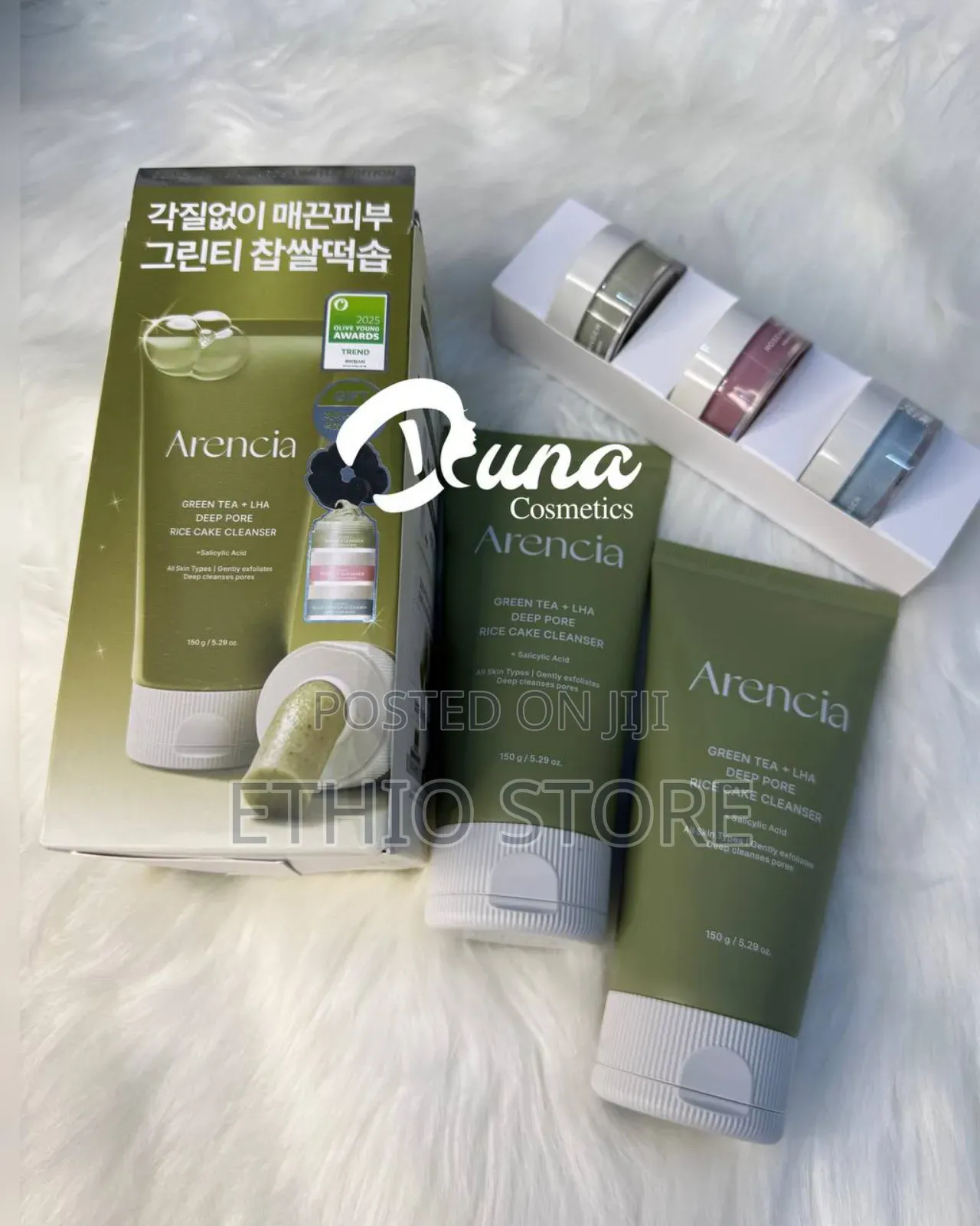 Arencia Green Tea + Lha Deep Pore Rice Mochi Cleanser Daily Scrub