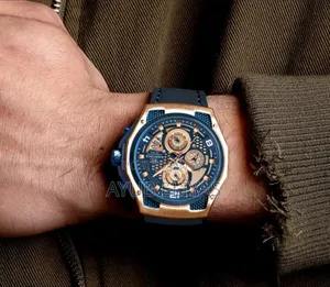 Luxury Fashion Leather Strap Naviforce Man Chronograph Watch