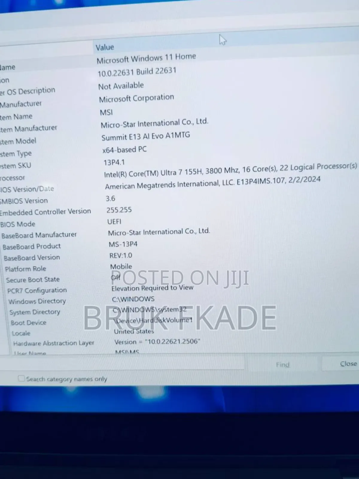 New Laptop MSI GS63 7RD Stealth 16GB Intel Core Ultra 7 SSD 1T