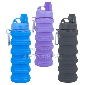 Foldable Silicone Water Bottle Bpa- Free