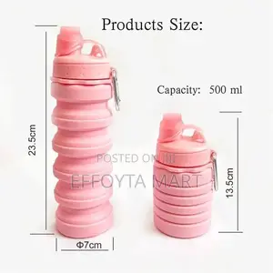 Foldable Silicone Water Bottle Bpa- Free