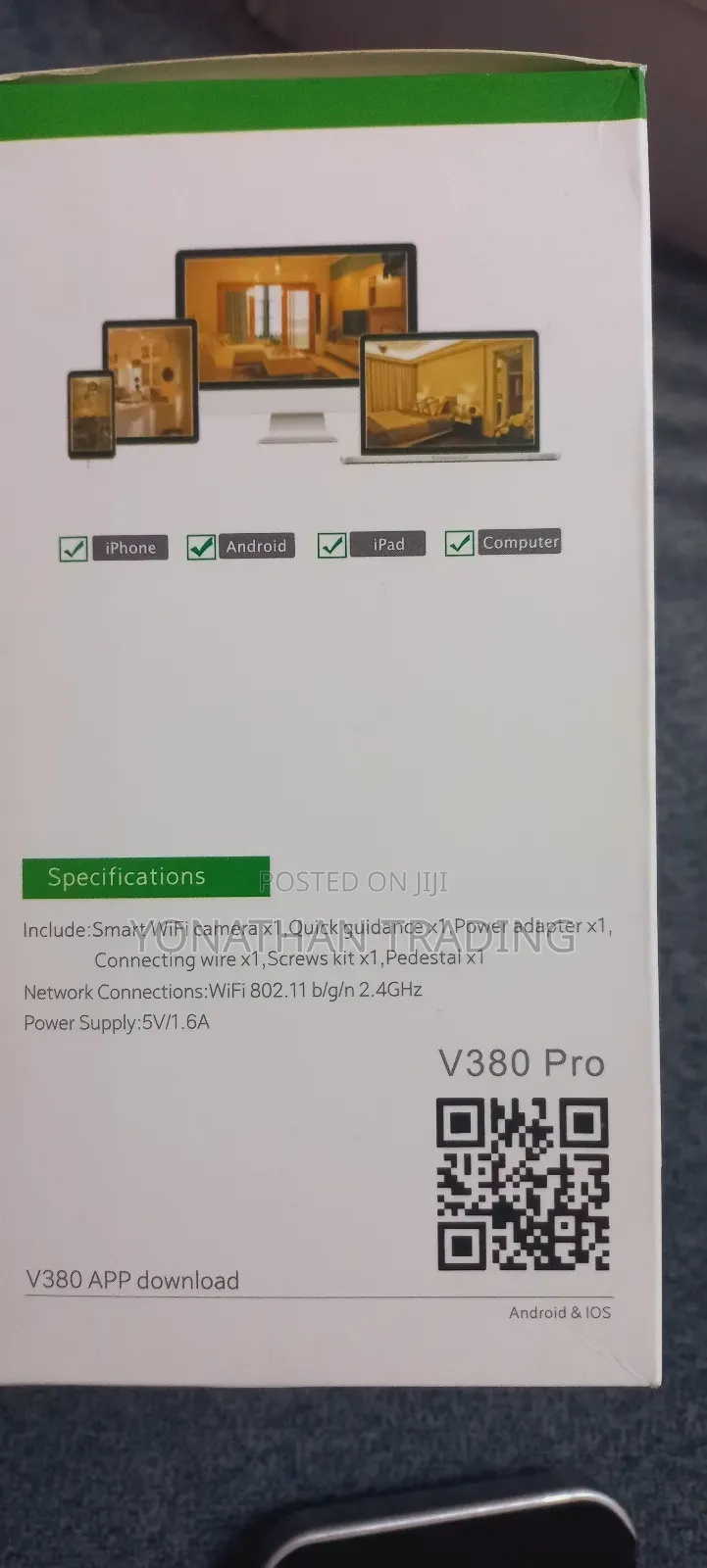 V380 Pro Dual-Lens 4mp Wireless Smart Security Camera,