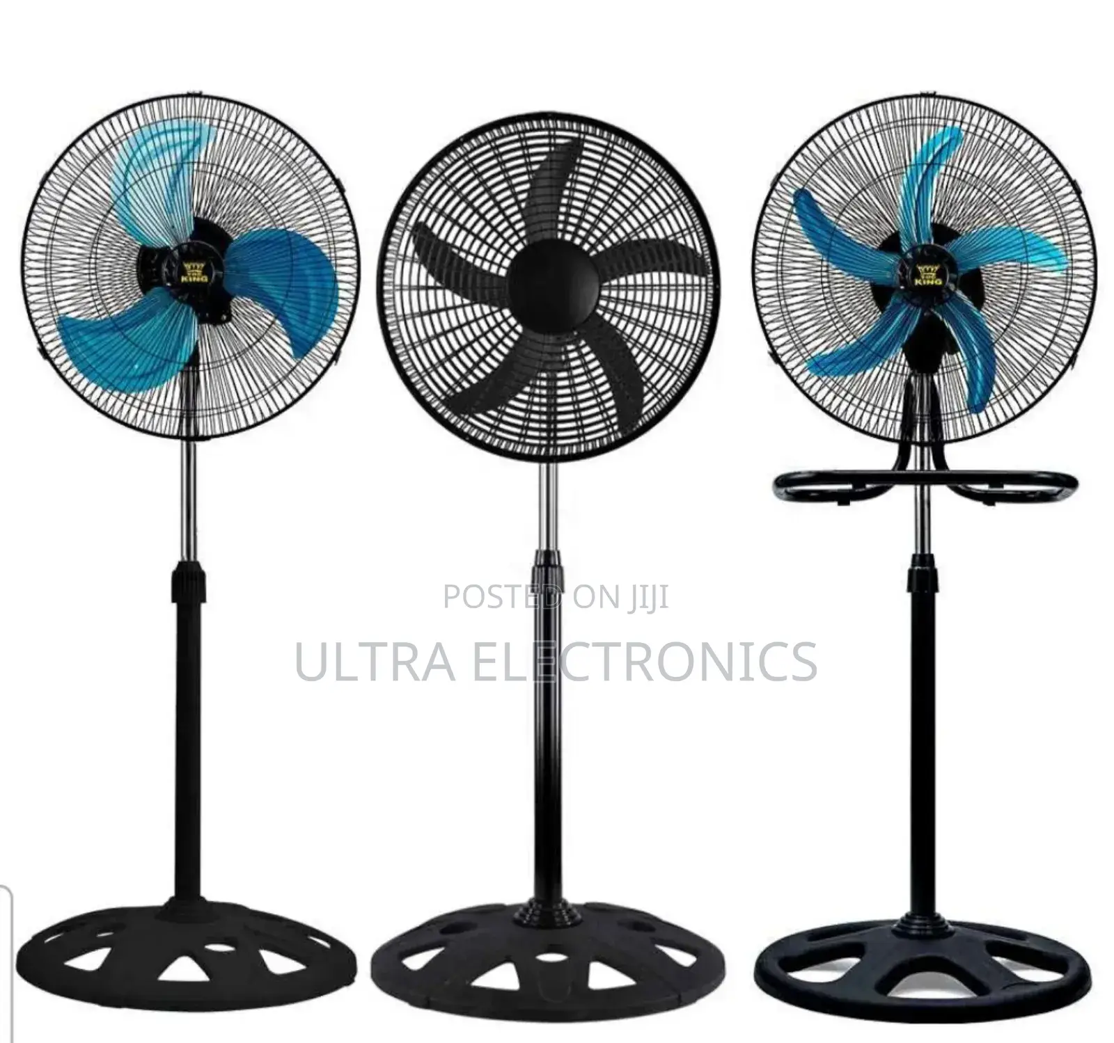 18-Inch Industrial Pedestal Stand Fans, Likely With 5 Blades