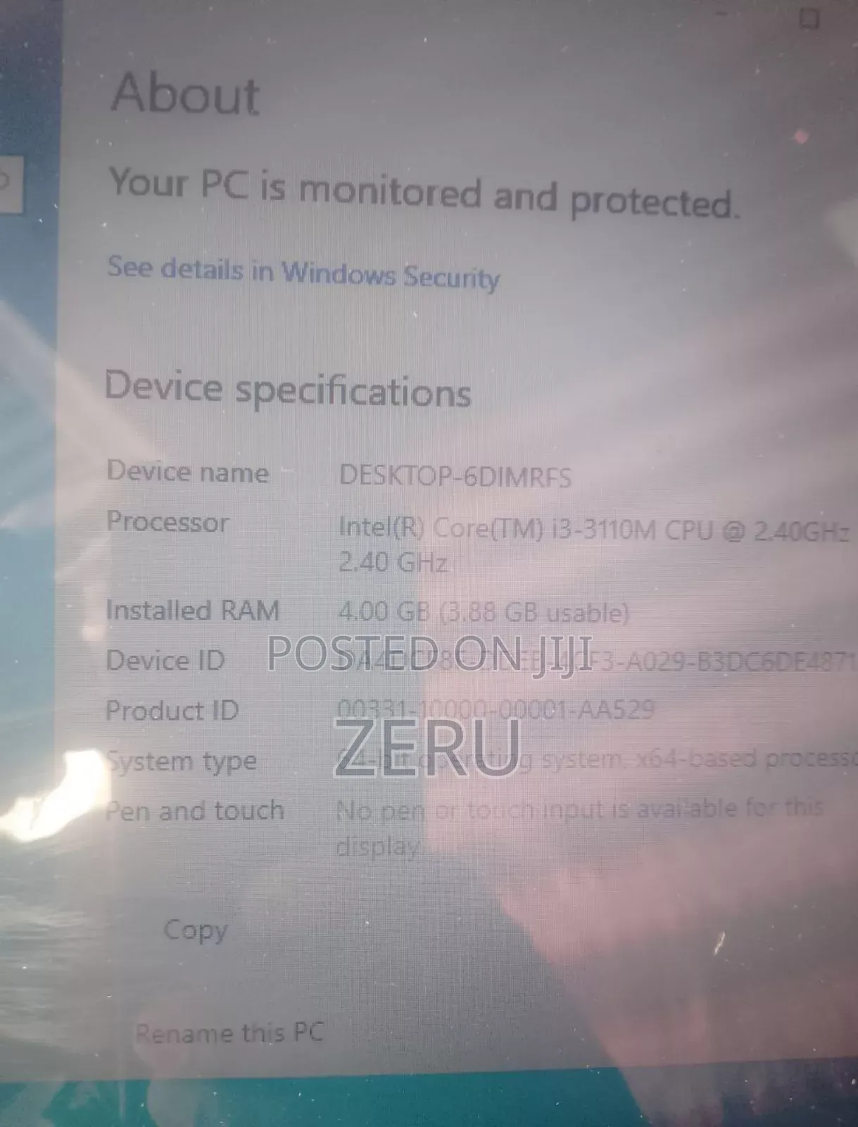 Laptop Toshiba 4GB Intel Core I3 HDD 500GB