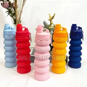 Foldable Silicone Water Bottle Bpa- Free 500ml
