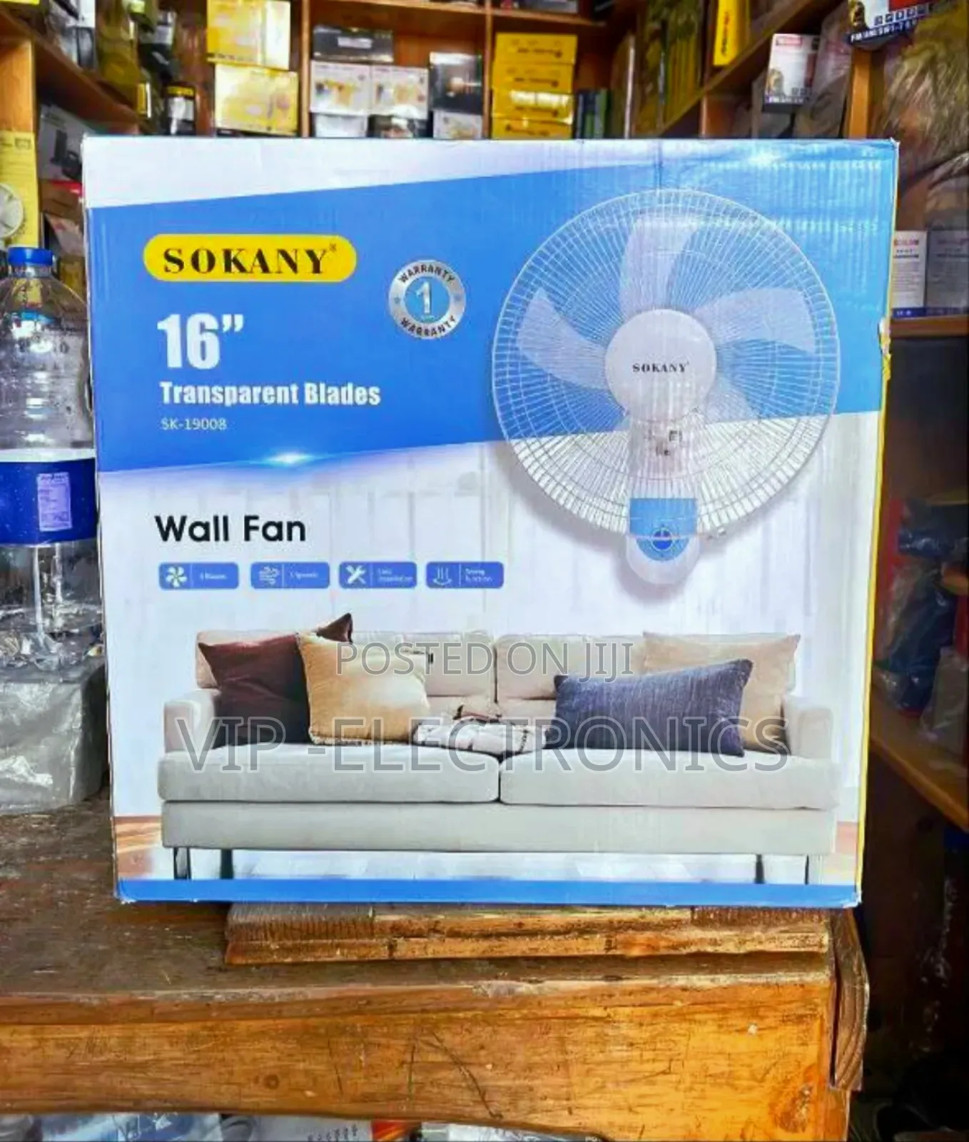 Fan Sokany 16" Transparent Blades Sokany Wall Fan