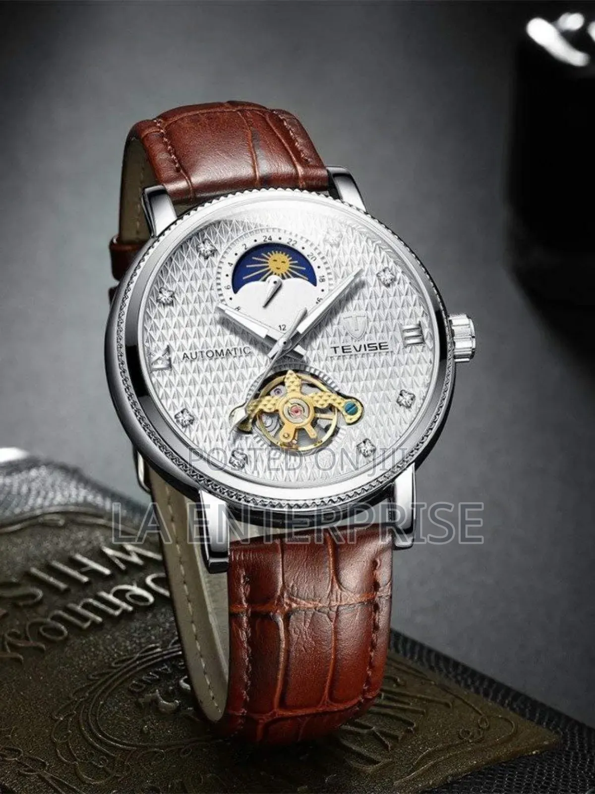 Tevise Genuine Brown Watch