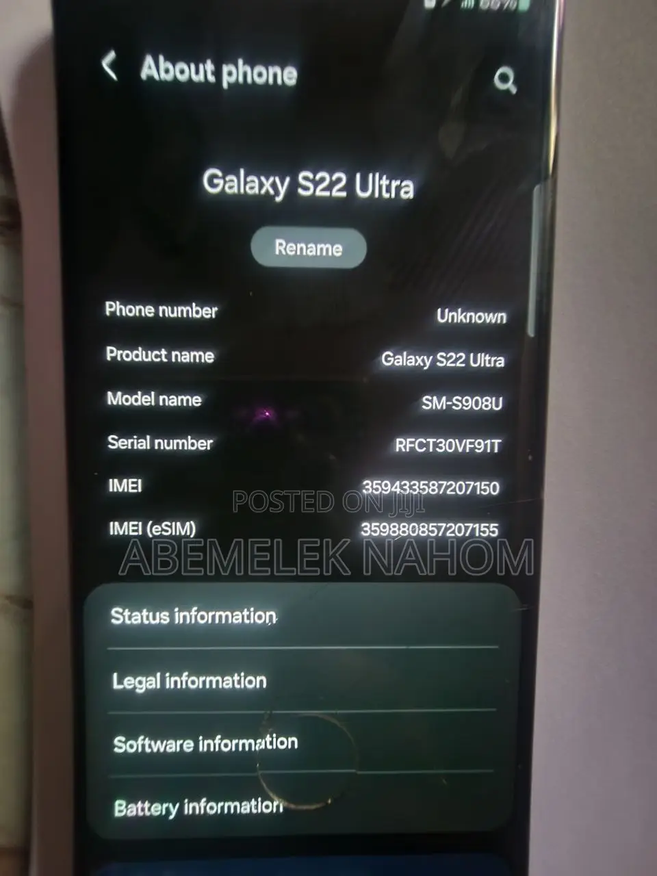 Samsung Galaxy S22 Ultra 128 GB Black