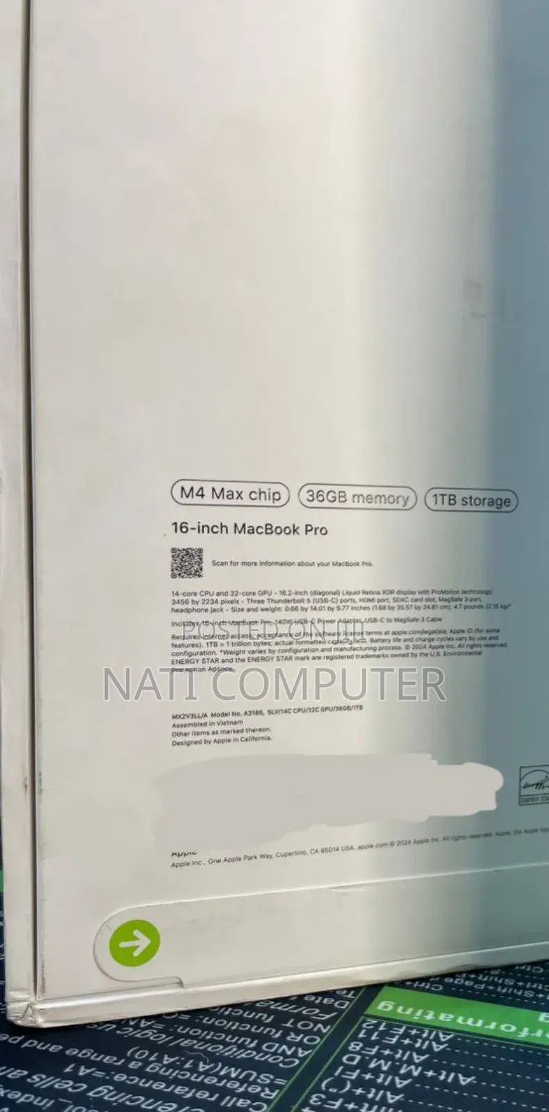 New Apple MacBook Pro 2024 M4 Pro 16-Inch 36GB Apple M4 Max SSD 1T