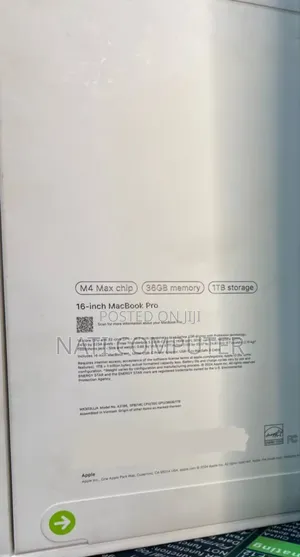 New Apple MacBook Pro 2024 M4 Pro 16-Inch 36GB Apple M4 Max SSD 1T