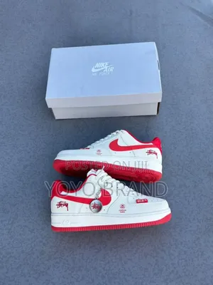 Nike Air Force 1 Low Stussy Red Fashion Sneaker